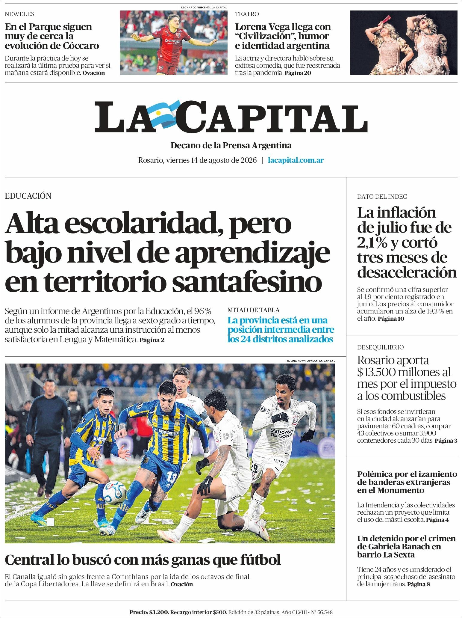 Media Panel - Developments and Systems | EL LUGAR DEL ENCUENTRO - Tapa del diario La Capital Rosario