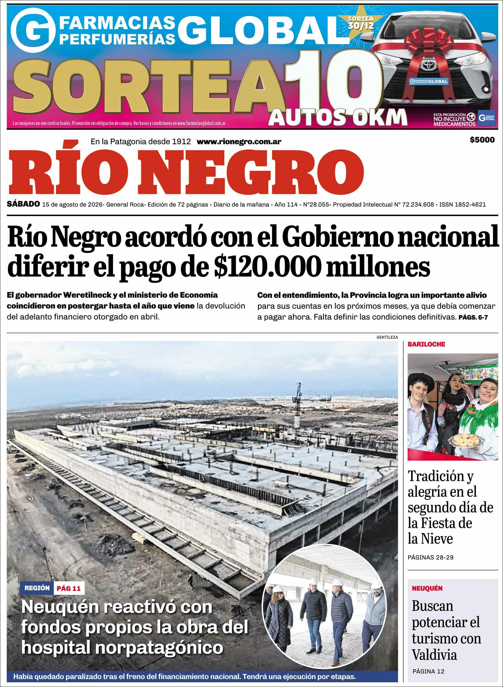 Media Panel - Developments and Systems | EL LUGAR DEL ENCUENTRO - Tapa del diario Río Negro